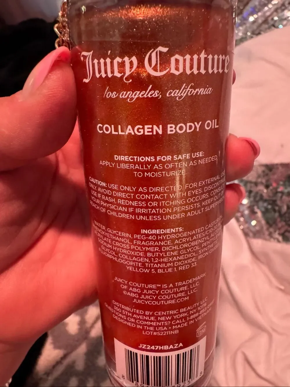 Juicy couture charm crown vanilla glitter bronzing shimmer oil Nwt